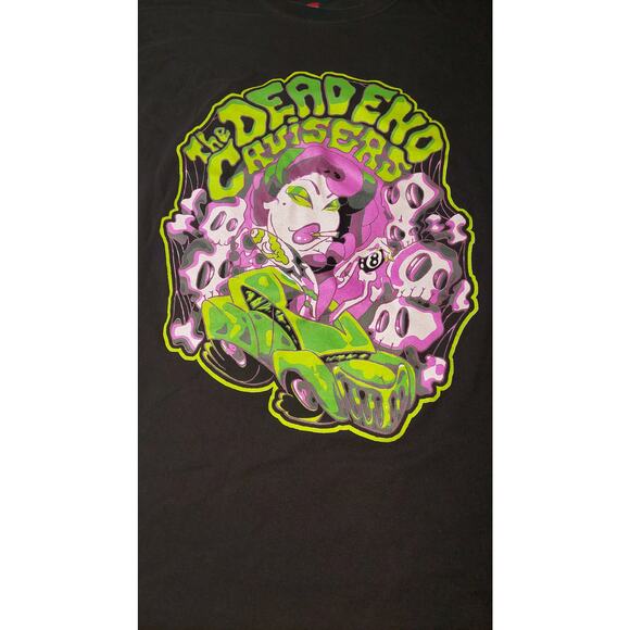 Dead End Cruisers Band Shirt Black Tshirt Rockabilly Psychobilly Hanes M Med - Picture 2 of 4